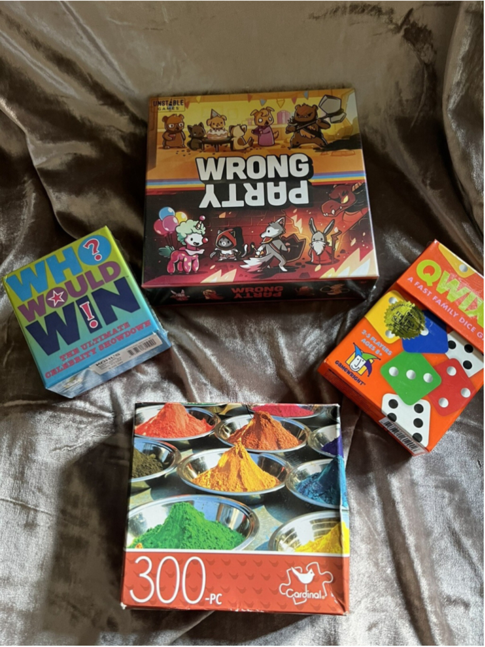 NEW Gamewright QWIXX Fast Family Dice Game WITH MORE IN BUNDLE FOR A GAME NIGHT